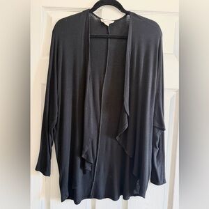 Painted Threads Black Light Draped Cardigan